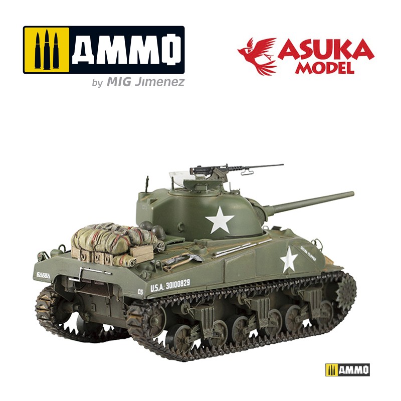 ASUKA35034 Сборная модель M4 COMPOSITE SHERMAN CHINA CLIPPER ASUKA