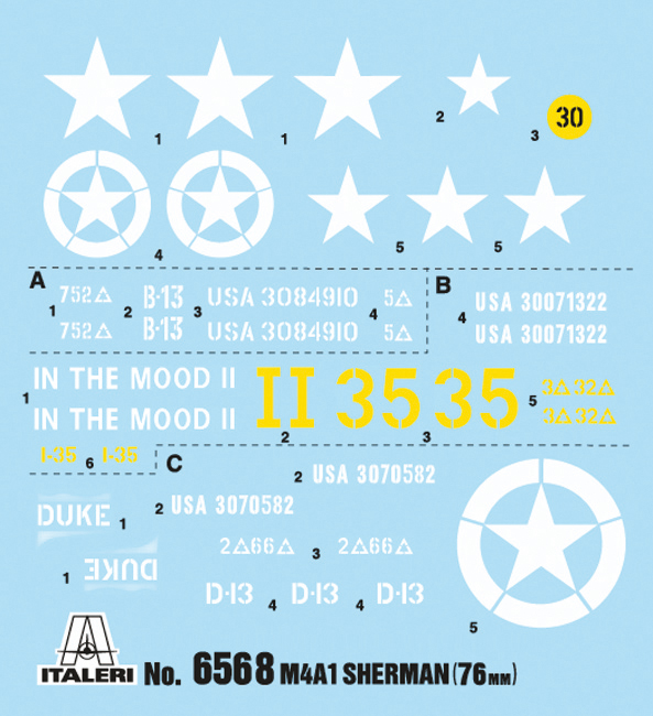 6568ИТ Танк M4A1 SHERMAN wiith infantry Italeri