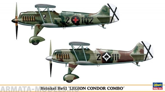 00990 Самолет He-51 Leg Condor Hasegawa