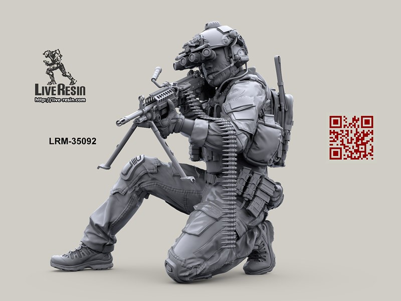 LRM35092 Боец СОФ/МАРСОК  в панорамных очках ночного видения - 3 Live Resin