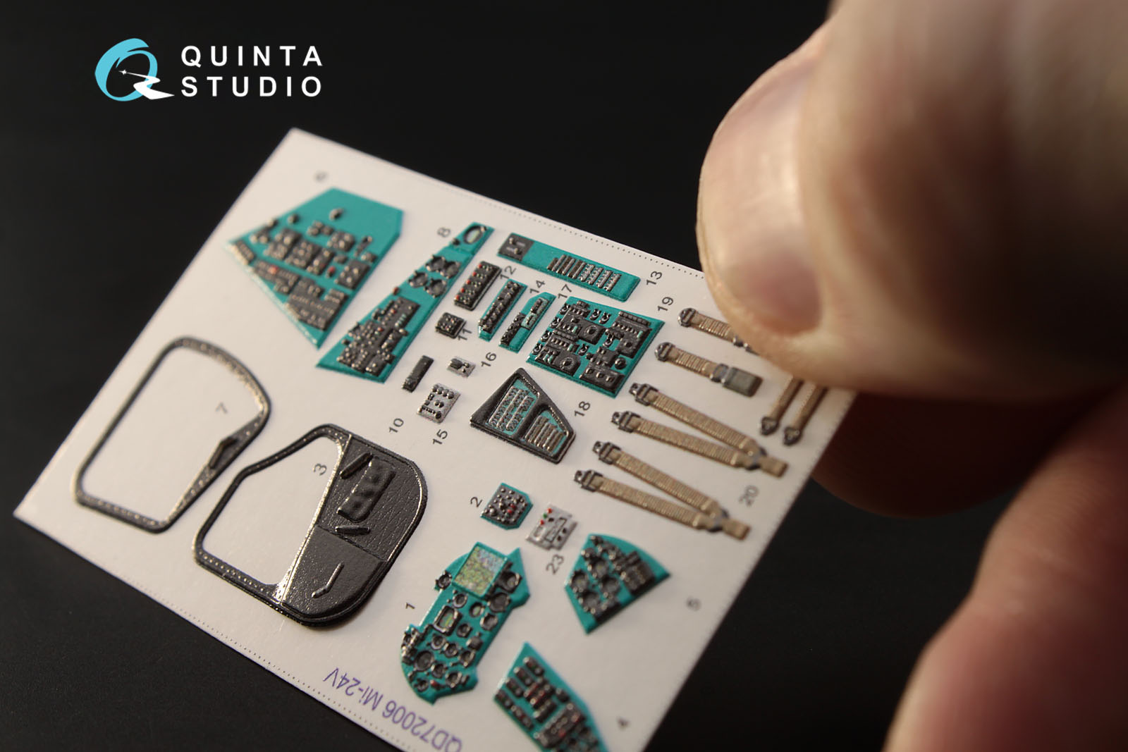 QD72006 3D Декаль интерьера кабины Ми-24В (для модели Звезда)