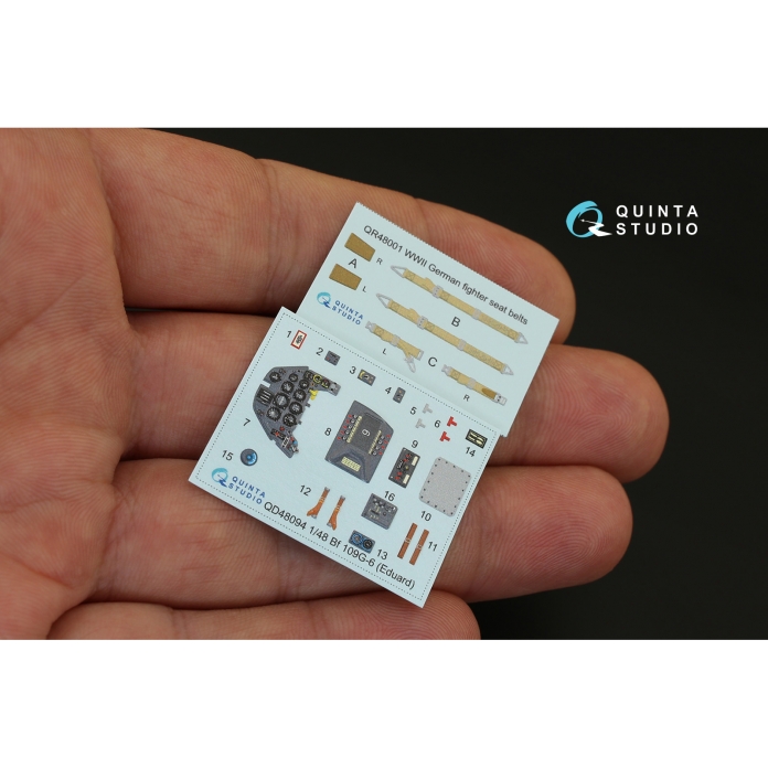 QD48094 1/48 3D Декаль интерьера кабины Bf 109G-6 (для модели Eduard)