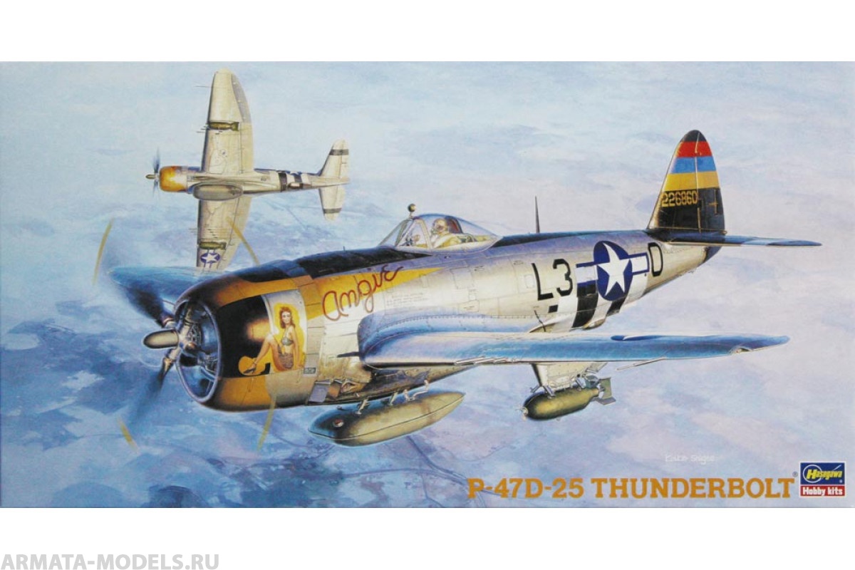09140 Самолет  P-47D-25 THUNDERBOLT Hasegawa