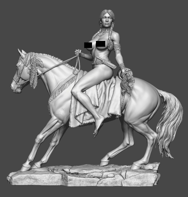 CHM-75068. Миры Фэнтези: Хозяйка прерий. Материал - смола. Chronos Miniatures