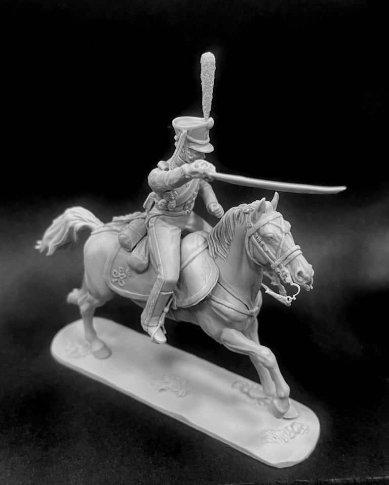 CHM-54342. Рядовой армейских конно-егерских полков, Россия 1813-14 гг. 54 мм. Материал - смола. Chronos Miniatures