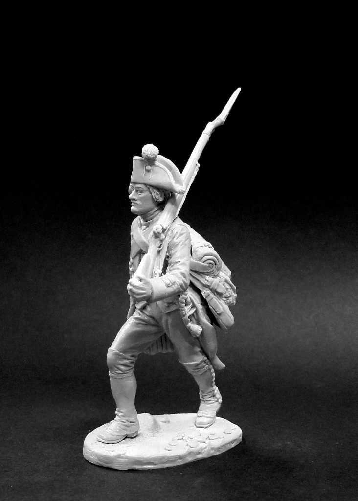 CHM-54221. Рядовой мушкетерских полков, Россия 1799 г. 54 мм. Материал - смола. Chronos Miniatures