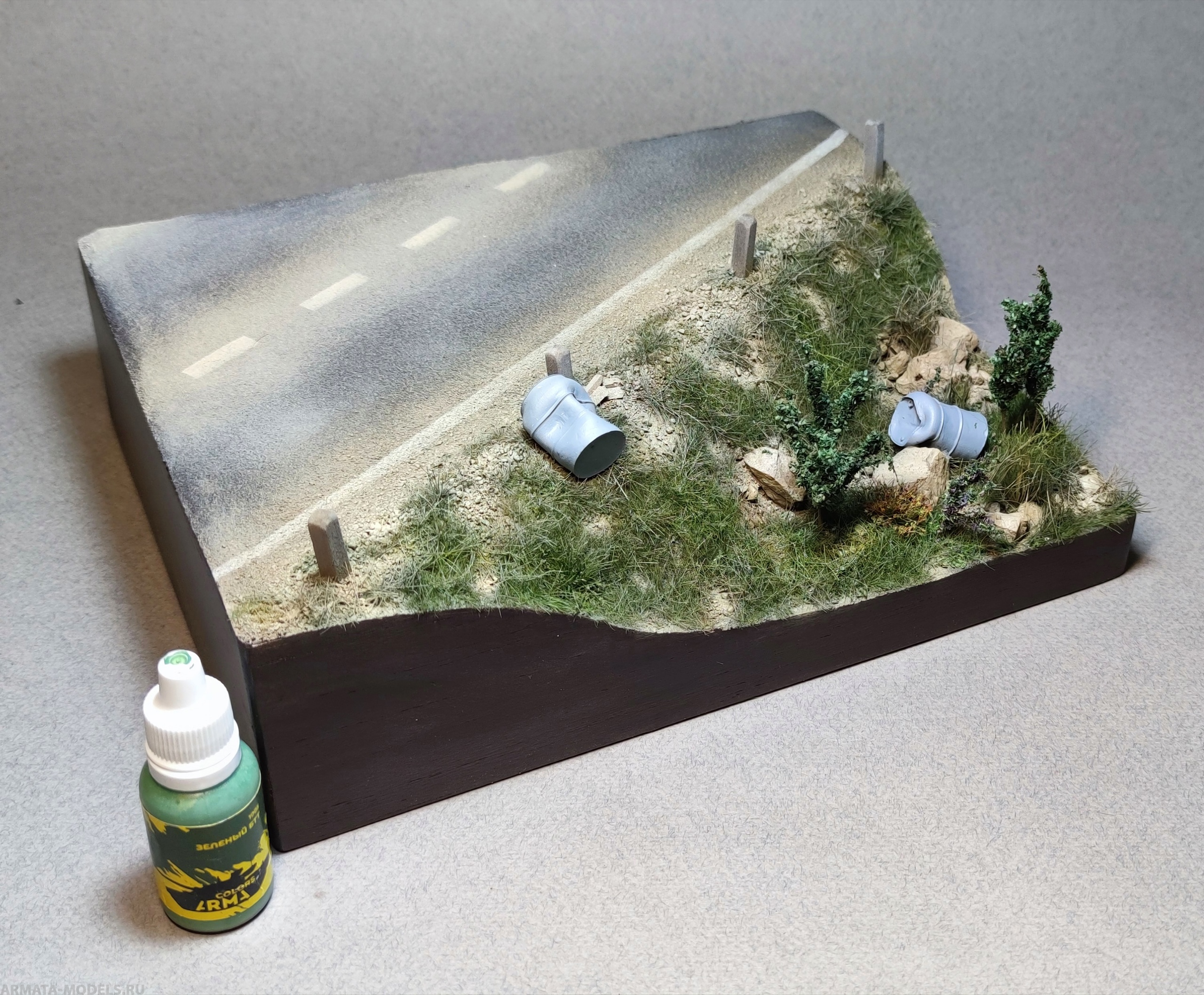 AM35692 Подставка авторская quot;На дорогеquot; Размер 20*25*6 Бочки в комплекте 