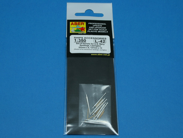 ABR-1:350-L-42  Дополнения для  Set of Barrels for  Japan Navy Saratoga, Lexington 203mm x 8; 127mm x 12  для  1/350