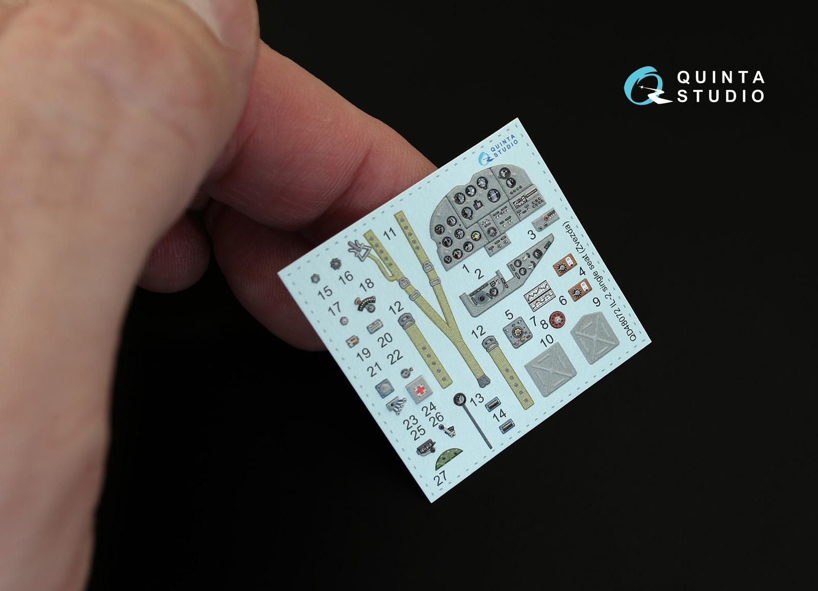 QD48072 3D Декаль интерьера кабины Ил-2 одноместный (для модели Звезда)