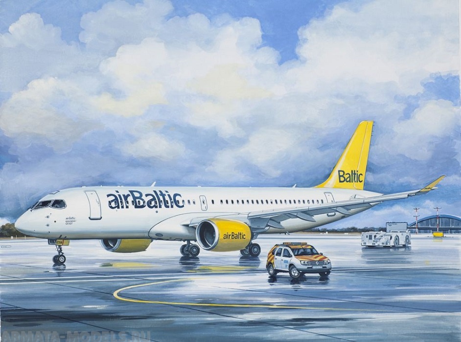 ЕЕ144136 Авиалайнер А220-300 Air Baltic Восточный экспресс