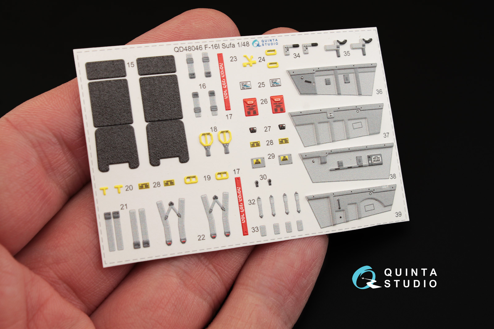 QD48046 1:48 3D Декаль интерьера кабины  F-16I (для модели Hasegawa)