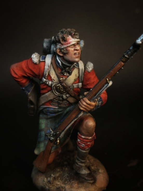 VD-54005(M). Рядовой (№2) 42-го (Королевских Шотландских горцев) пехотного полка Черная Стража 1815 г. 54 мм. Материал - белый металл. Chronos Miniatures