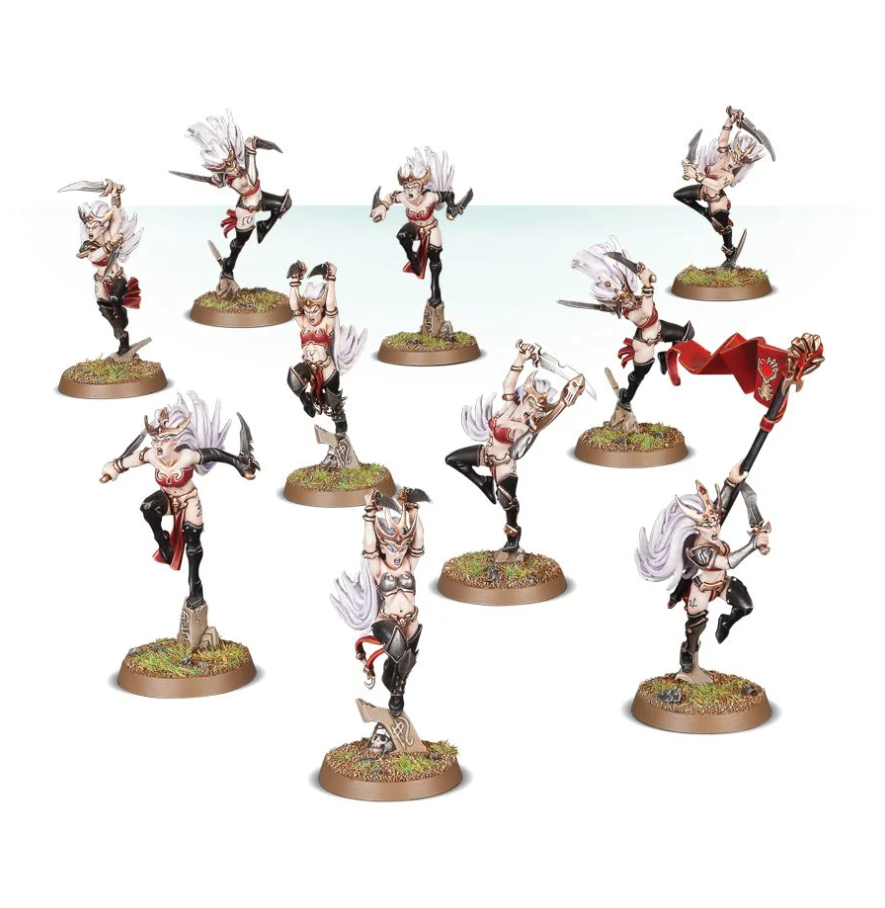 85-10 Набор Дочери Кхейна. Альвийские Ведьмы: Daughters of Khaine Witch Aelves