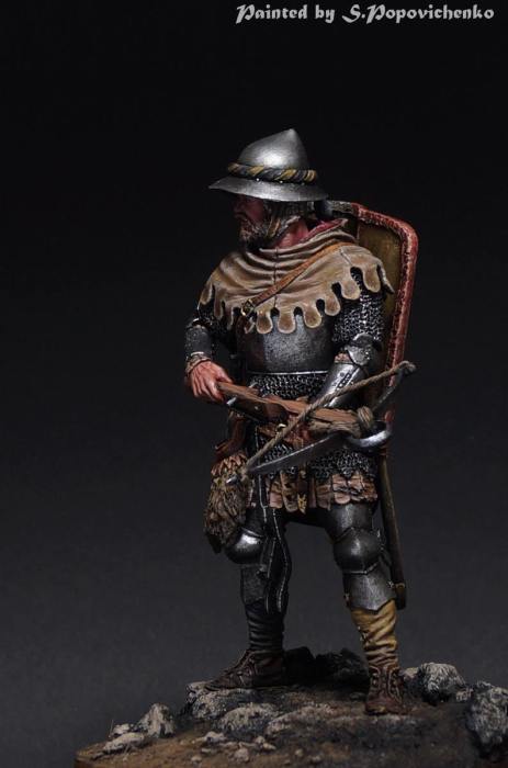 75-015TIN European crossbowman end of 14c. TinBerlin