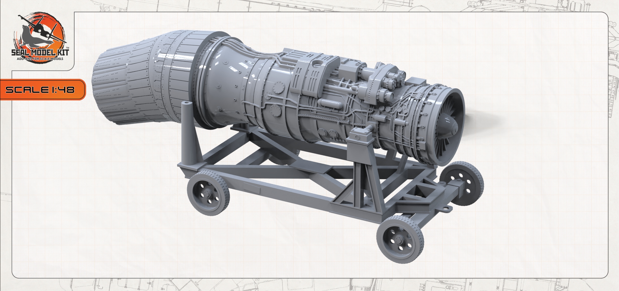 smk48074 Двигатель на тележке АЛ-31ФП (Не для свободной продажи) Seal Model Kit