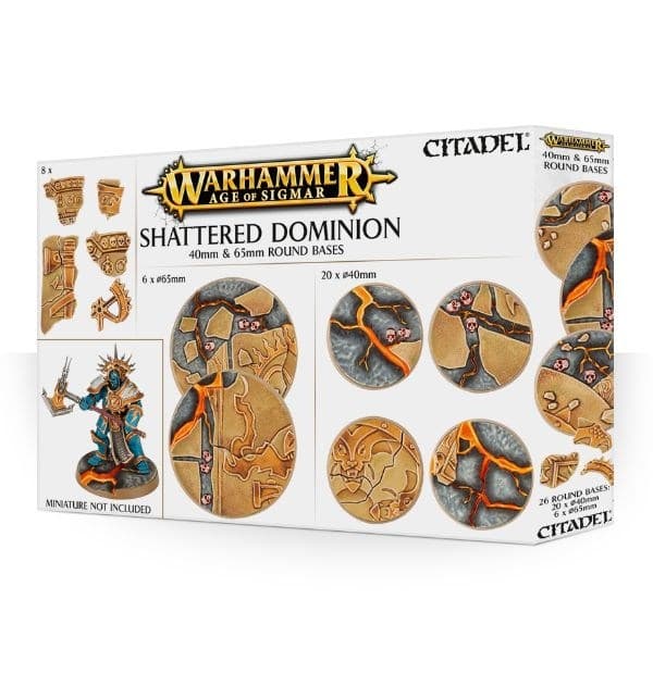 66-97GW  Эра Сигмара: Поверженное Владычество круглые подставки 65 и 40 мм (Aos: Shattered Dominion: 65 & 40 mm Round)