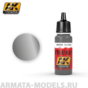 AK3086 Акриловая краска GUN METAL