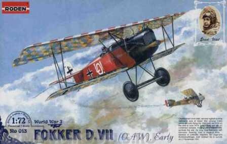 Rod013 Самолет FOKKER D.VII EARLY Roden