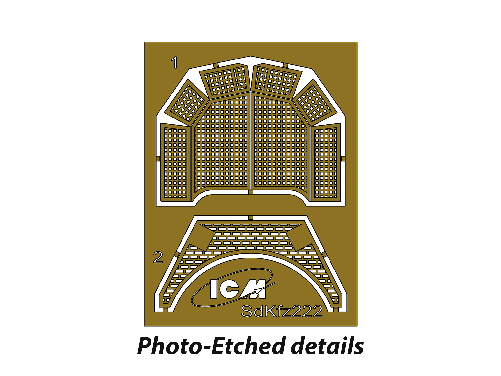 72411 Sd.Kfz.222, германский легкий бронеавтомобиль ICM