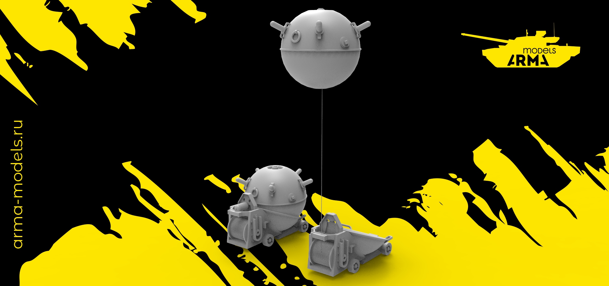 AM14436 Мина морская советская 1/144 (2 шт. в наборе)