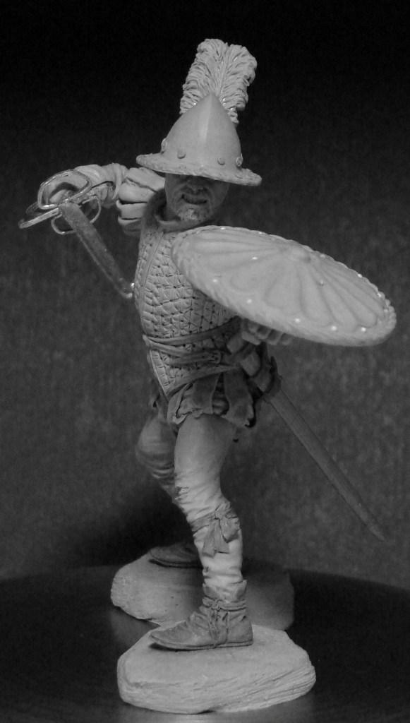 CHM-54270. Испанский пехотинец (рондашьер), 1520-25 гг. 54 мм. Материал - смола. Chronos Miniatures