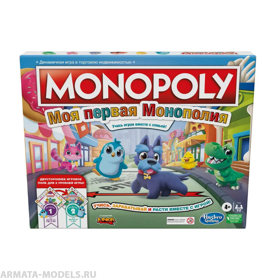 F4436121 Игра настольная Hasbro Games Монополия Джуниор 2в1
