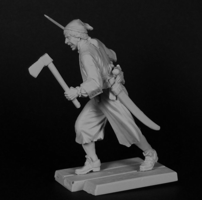 CHM-54035(M). Пират №2, первая половина 18 века. 54 мм. Материал - белый металл. Chronos Miniatures