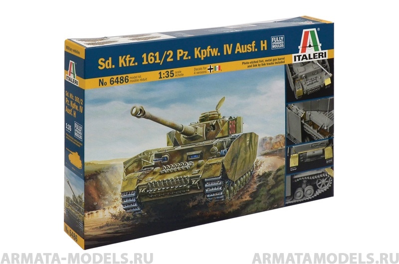6486ИТ Танк Sd.Kfz.161/2 Pz.Kpfw.IV Ausf.H Italeri