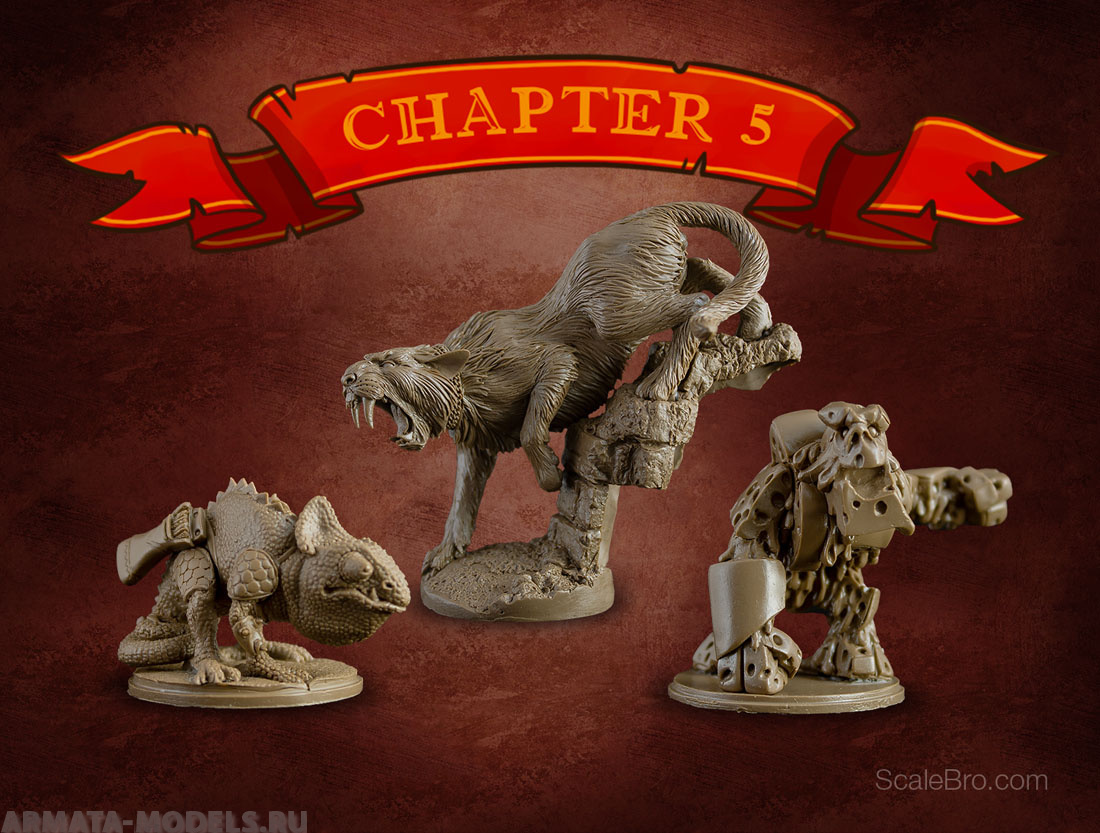 СM-D06 Декоративная фигурка из смолы Strange Creatures 3 фигурки ScaleBro