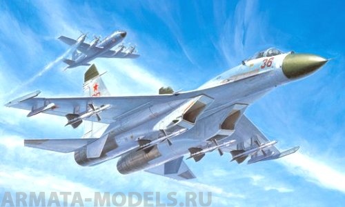 Самолёт  Су-27 ранний   Trumpeter