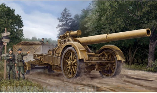 02314 Немецкая 21 см тяжелая гаубица 18 Trumpeter