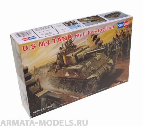 84802 Танк U.S M4 Tank Mid-Production Hobby Boss