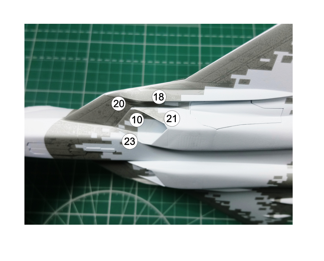 AM72119 Маска окрасочная для СУ-57 (Старый) для создания камуфляжа Охотник 1/72