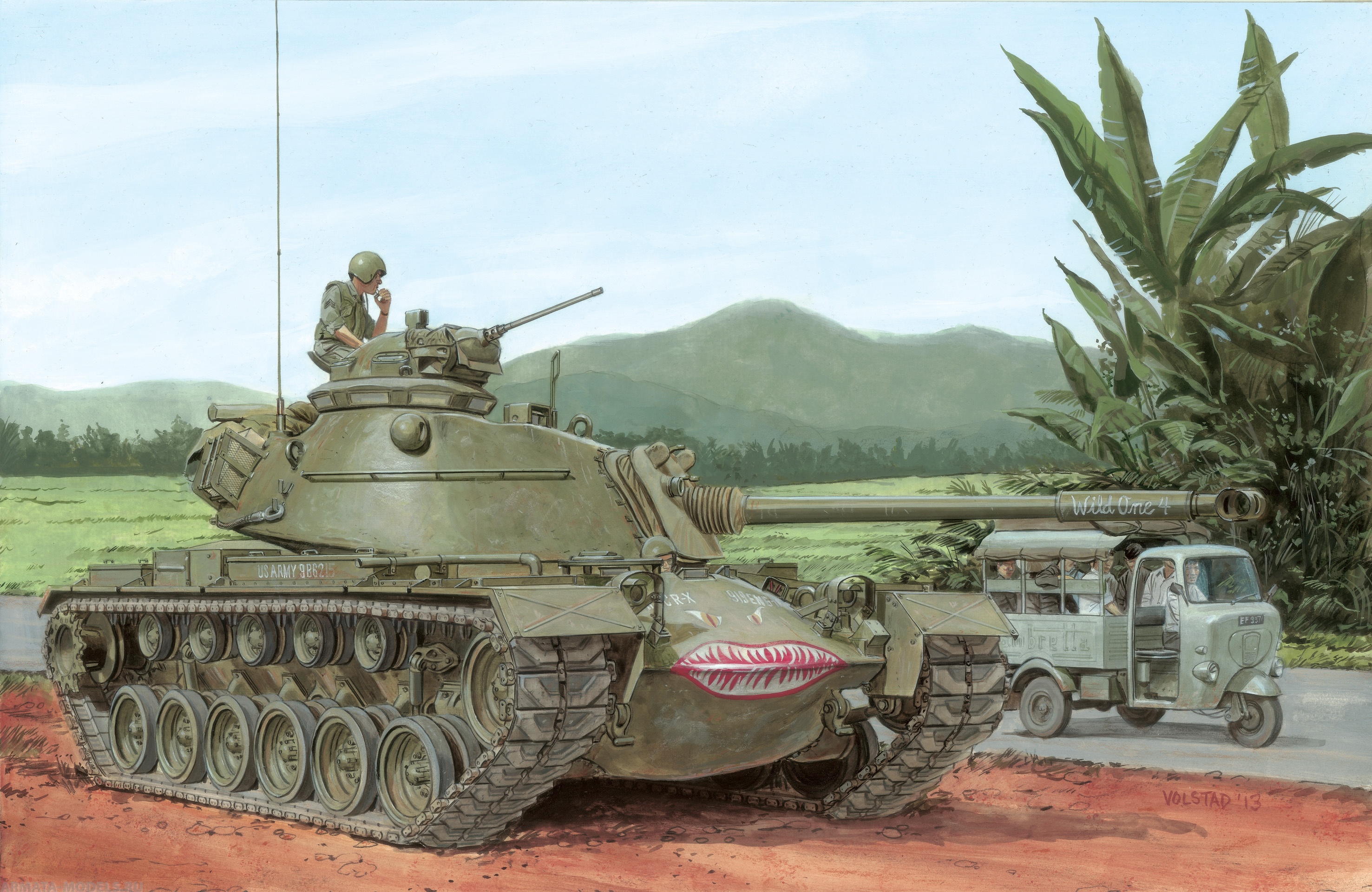 3544Д 1/35 Американский танк  M48A3 MOD.B Dragon