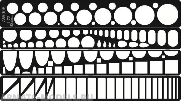AW005 aircraft model scribing templates