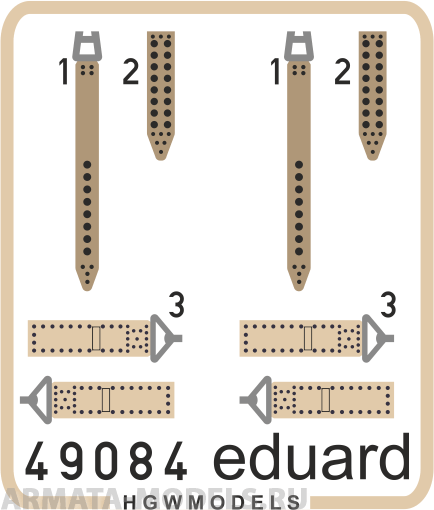 49084ED Комплект фототравления IJN seatbelts SUPERFABRIC