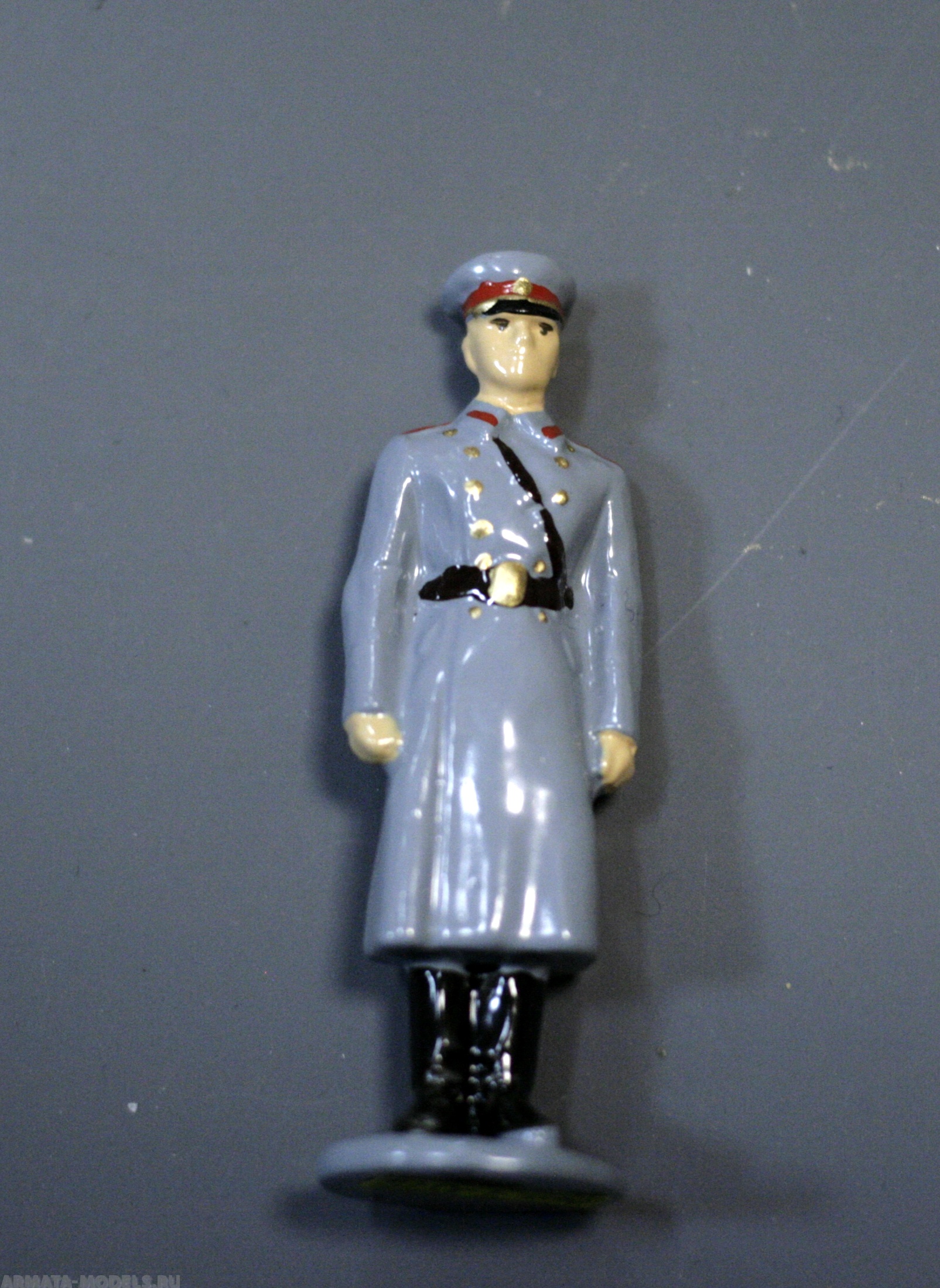 7-072 окрашеная фигура Офицер в фуражке. Зима. СА-75 Солдатики "Ура"