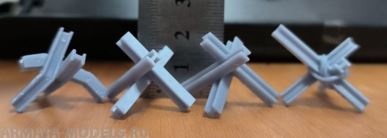 НЕ-35019 Ежи 3д противотанковые 4 шт Hobby Expert