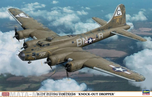 02044 Самолет  B-17F FLYING FORTRESS KNOCK-OUT DROPPER Hasegawa