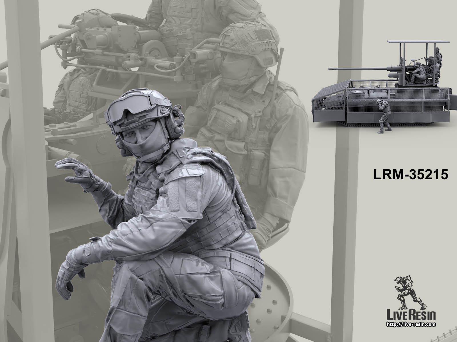 LRM35215 Российский современный артиллерист САУ, заряджающий - 13 (Не для свободной продажи) Live Resin