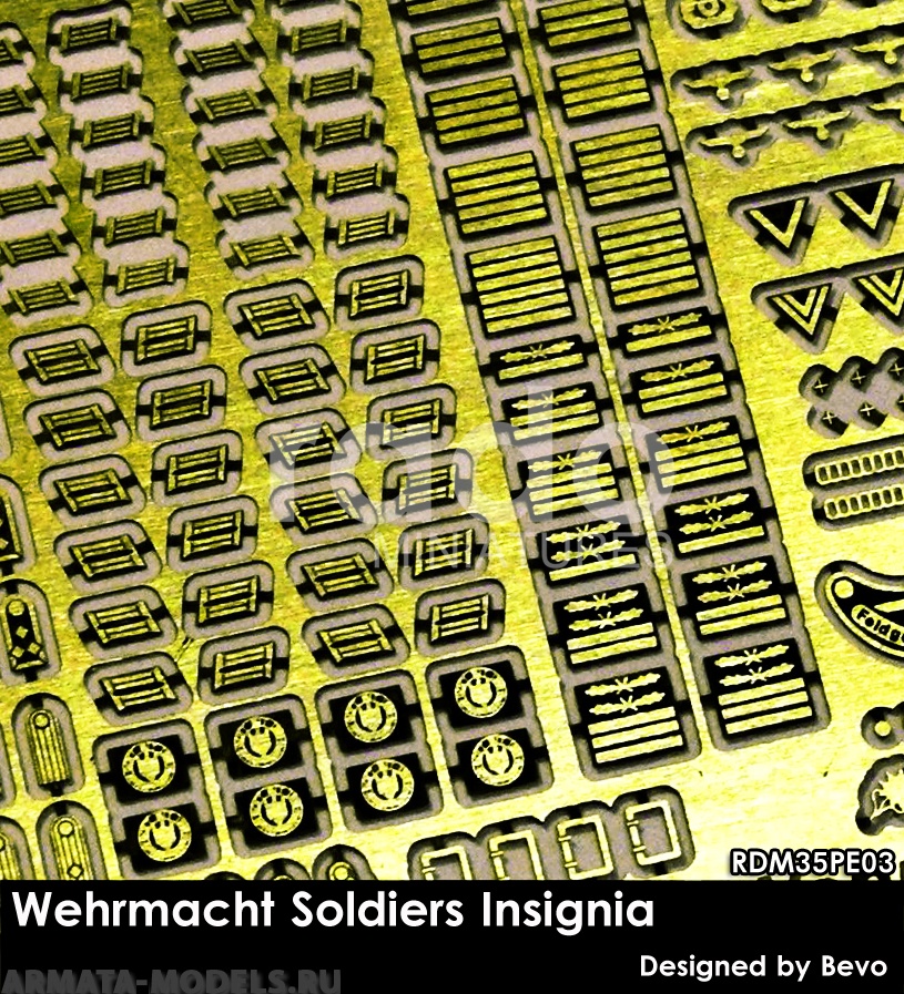 RDM35PE03 Набор знаков отличия солдат Вермахта  Wehrmacht Soldiers Insignia set (photo-etched