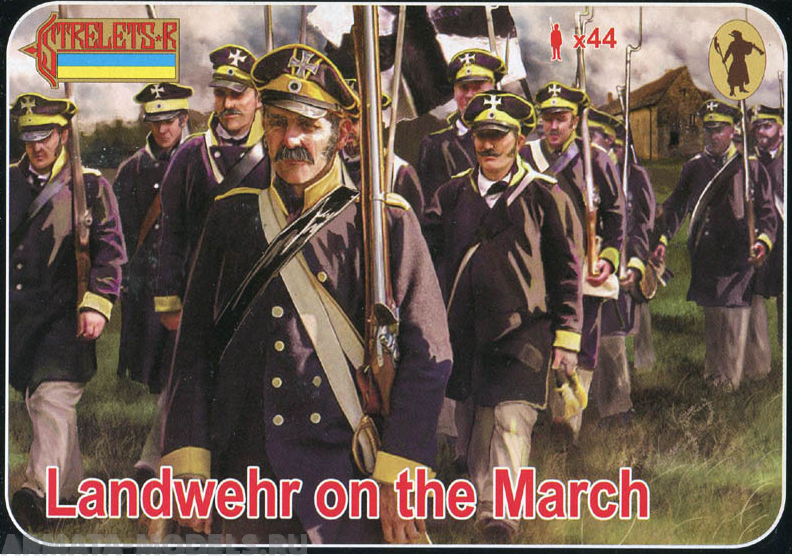 72168 STФигуры Landwehr on the March 1/72 Strelets, 1/72 Strelets