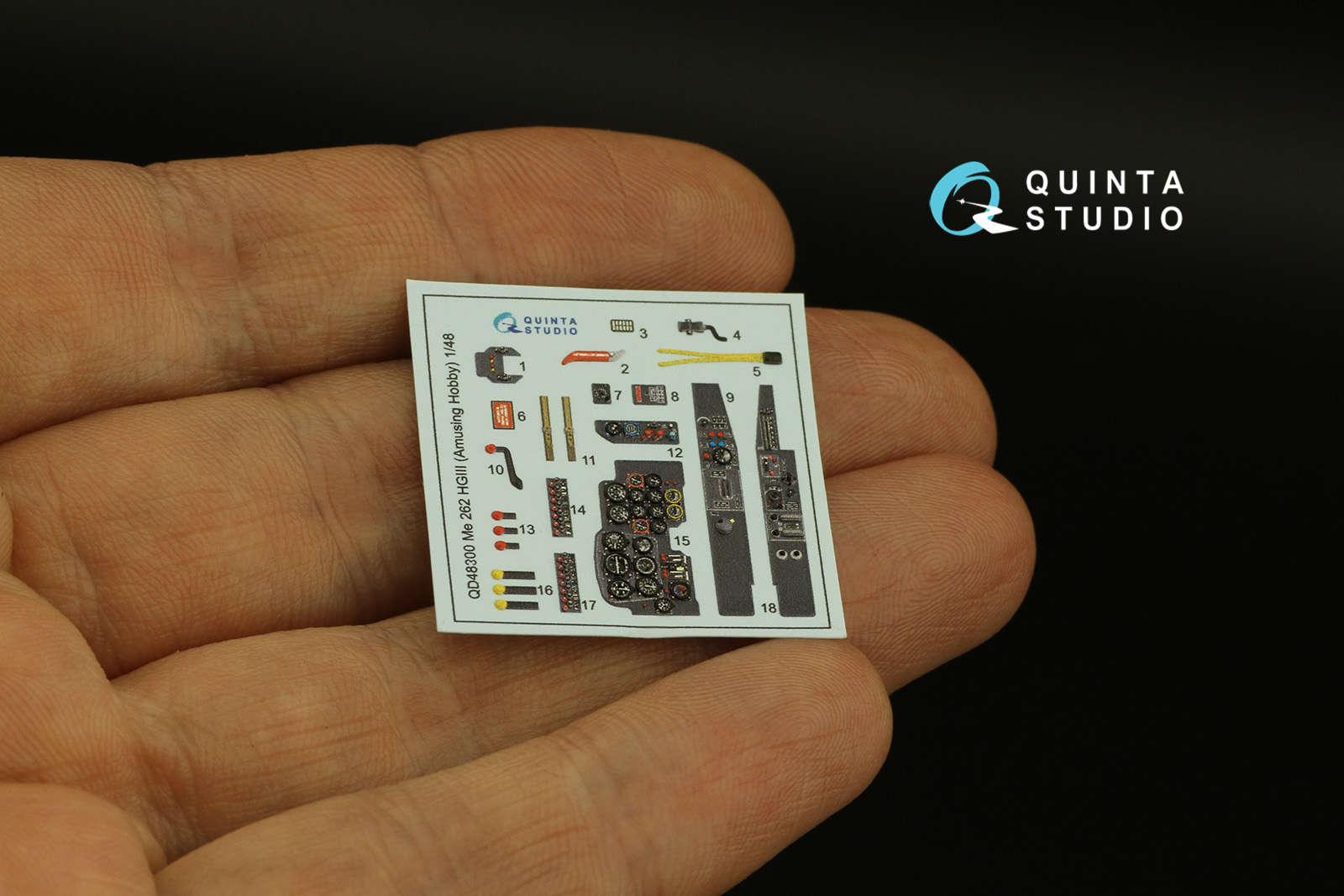 QD48300 3D Декаль интерьера кабины Me 262 HGIII (Amusing Hobby)