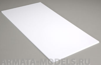 EVG9125 Белый пластик 3,2 мм, 1 лист/уп., 15х30 см