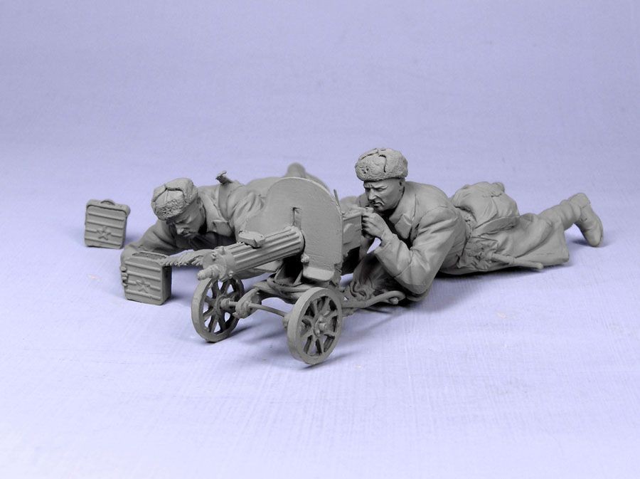 T35117 Советские пулеметчики с 7,62 мм пулеметом Максим Tank