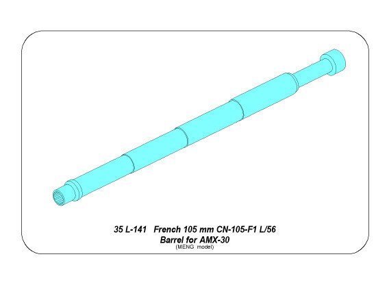 ABR-35-L-141  Дополнения для  French 105mm CN-105-F1 L/56 barrel for AMX30/40 для Meng 1/35