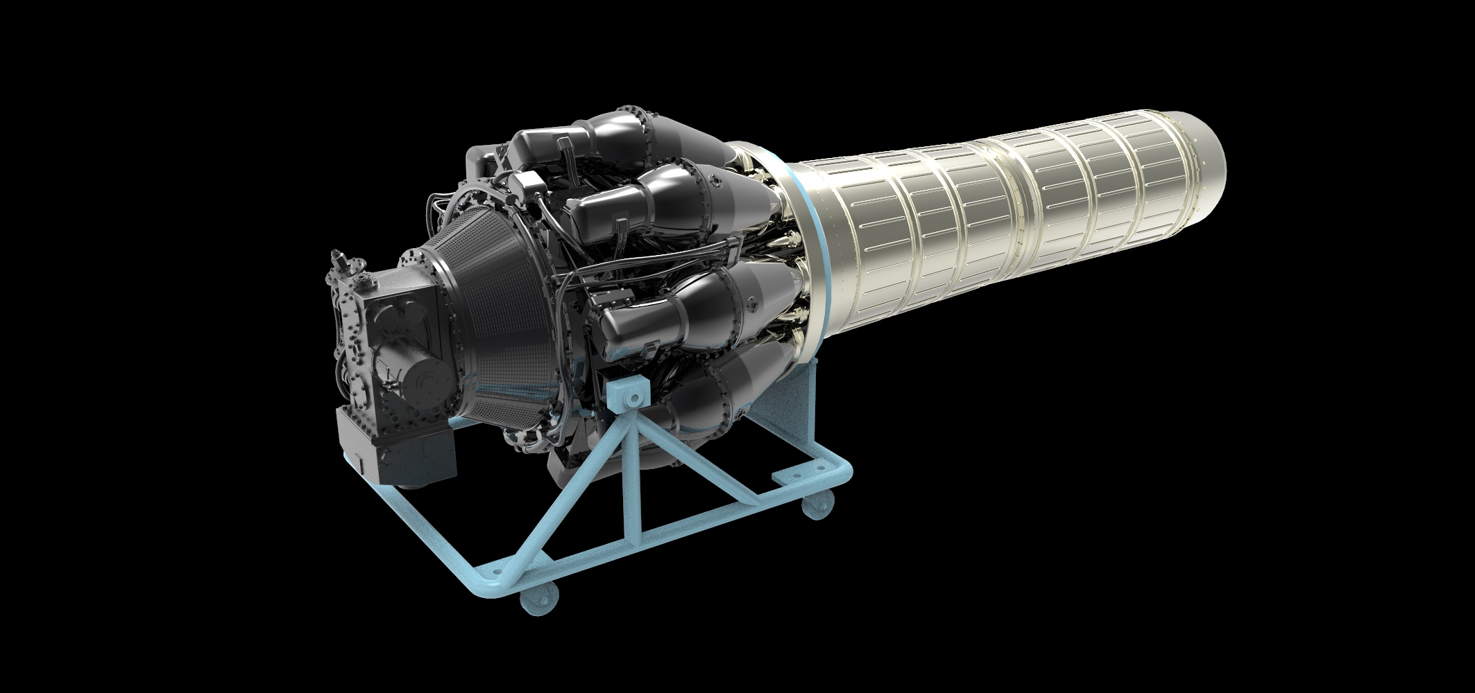 AM4871 Двигатель ВК-1 с тележкой ультрадетализированный Neo, 1/48 