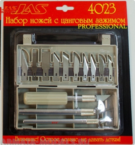 4023 Набор ножей с цанговымзажимом, 22 предмета