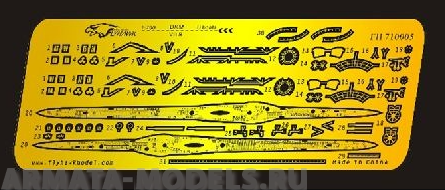 FH710005 Фототравление WWII DKM U Boats VII B(For Hobby Boss)