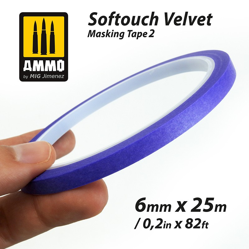 AMIG8241 Мягкая маскировочная лента Softouch Velvet Masking Tape #2 (6mm x 25M)